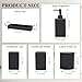 YMXYJM Bathroom Accessories Set, 6 Piece Bathroom Set with Toothbrush Holders, Soap Dispenser, Vanity Tray, Tumbler, Cotton Swab Jars, Bathroom Organizer，Bathroom Sink Sets, Matte Black
