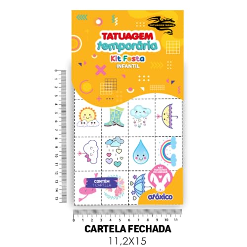 Tatuagem Temporária Infantil Chuva de Amor | Kit Festa 32-045