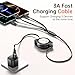 Retractable Multi Charging Cable - 3A [2Pack 3ft] 3 in 1 Fast Charger Cord with Lightning/Type C/Micro USB Ports, Retractable Car Charger for iPhone, iPad, Samsung, Tablets More(Charging Only)
