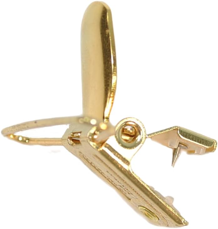 Holdup Suspender Company Gold No-Slip replacement USA patented clips (12, 1 1/8")