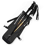 Chris.W Portable Trekking Pole Carrying Bag Storage Bag Pouch with Zipper for Walking Stick Hiking Poles Travel Case(Black)