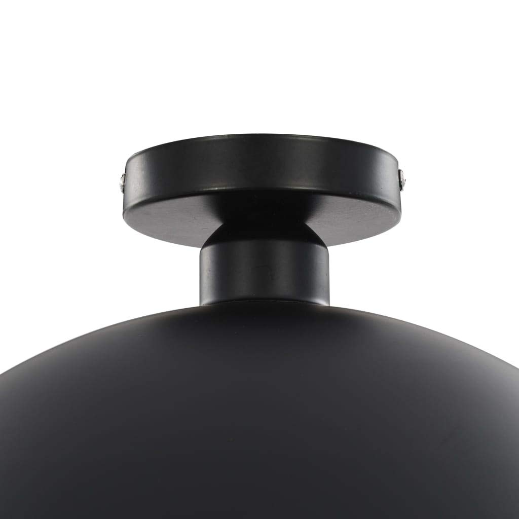 vidaXL 2x Lámparas de Techo Semiesféricas Iluminación Hogar Uso Residencial o Comercial Diseño Moderno Elegante Sencillo Decoración Negra y Dorada E27