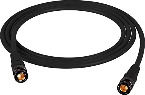 Trompeter Upl2000/Belden 1505A Rg59 Black & Gold Hd Bnc Cable 10 Foot Black