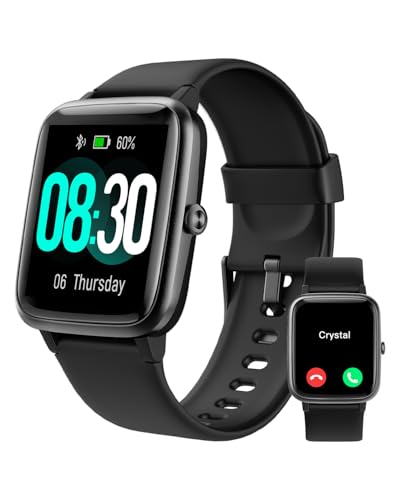 GRV Smartwatch Damen Herren mit Telefonfunktion,1.85' HD Fitnessuhr | 24/7 SpO2 Herzfrequenz...