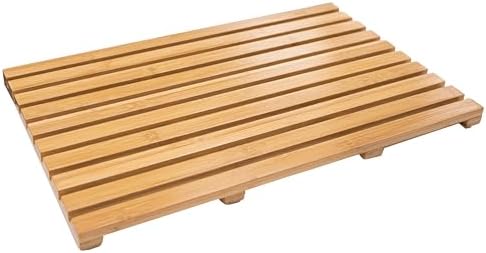 Bargain House - Rectangular Wooden Bath Mat | Bamboo Bath Mat | Bath ...