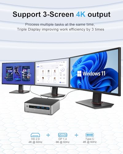 Image of Mini PC NUC 13 Pro Core i5 1340P(12C /16T) , 8K Mini Desktop Computer Win 11 Pro with Iris Xe Graphics, 16GB DDR5 512GB SSD, DP /HD /USB-C Triple Display, WiFi6, BT5.2, Dual Gigabit Lan Mini PC Gaming