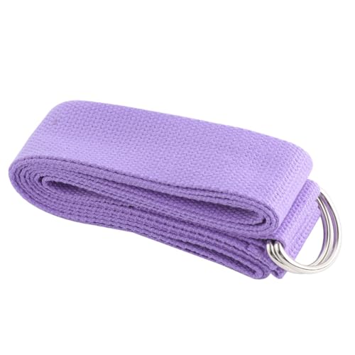 Exercise Stretching Strap Purple Sturdy Cotton and Metal
