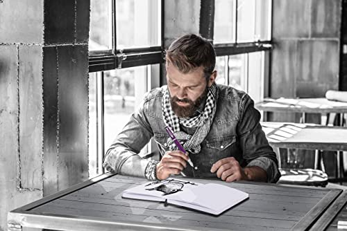 Wordsworth & Black Fountain Pen Set, Medium Nib, Includes 6 Ink Cartridges and Ink Refill Converter, Gift Case, Journaling, Calligraphy, Smooth Writing Pens [Velvet Purple], Perfect for Men and Women - Thumbnail 6