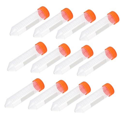 Ciieeo Centrifugal Tube Vials 50ml Plastic Test Tubes 50pcs for Micro-Cultivation Chemistry Physics Educati