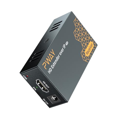 PWAY 400ft HDMI Extender Over Ethernet Cat5e/6 Over POE IP, HDMI Receiver Only PW-DT273P-RX