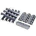 QuliMetal Grill Parts for Weber Genesis II, E-410, E-415, E-435, Genesis II LX E-440 Series Gas Grills, 17" Flavorizer Bars and Grill Heat Deflectors for Weber 66686 66041 66033, Porcelain Steel 16GA