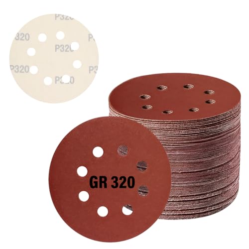 ELITE SUPERFLEX - Kit 50 Discos de Lixa Velcro 125mm 4.1/2” Grão 320