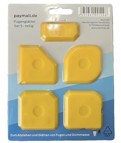 Fugenglätter Set 5-tlg - Fugenabzieher Set für Silikon und Acryl