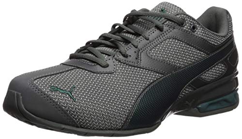 PUMA Men's Tazon 6 Zag Sneaker, darkshadow-White-ponderosapine, 10 M US