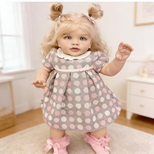 RXDOLL Talla Grande Reborn Muñecas Bebé 26 Pulgadas 65cm Bebe Reborn Realistas De Pie Muñecas Que Parecen Reales Realistas Muñecas Bebé Suave con Ropa De Los Niños