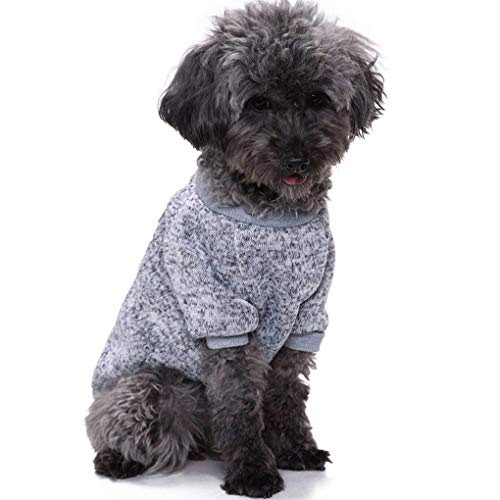 Bwealth Small Dog Clothes, Dog Sweaters For Small Dogs, Cute Classic Warm Pet Sweaters For Dogs Girls Boys, Cat Sweater Dog Sweatshirt Winter Coat Apparel For Small Dog Puppy Kitten Cat (Xs, Grey) #TOP1