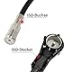 RED WOLF Antennen Adapter DIN Stecker Male auf ISO Kupplung 29cm Kabel Aftermarket Radio Adapter für VW BMW Volkswagen
