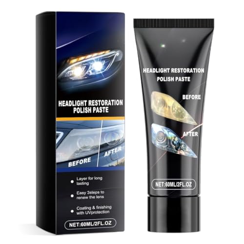 Generic Headlight Restoration Kit Car Headlight Cleaner and Restorer Kit Guaranteed to Last As Long As You Own Your Vehicle – Brings Headlights back to Like New Condition - 3 Easy Steps (1 Pc)