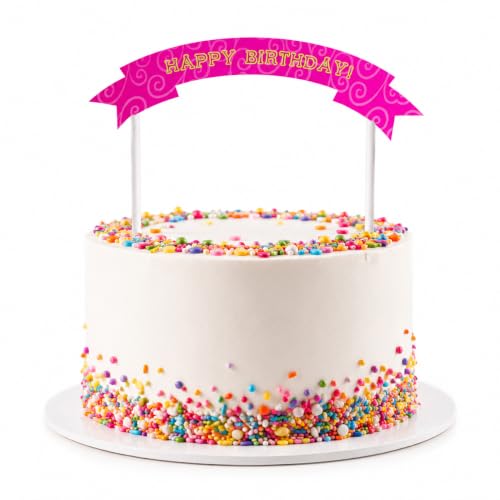 Image of Wanna Party Cake Toppers Set - 5 Pc, Pink