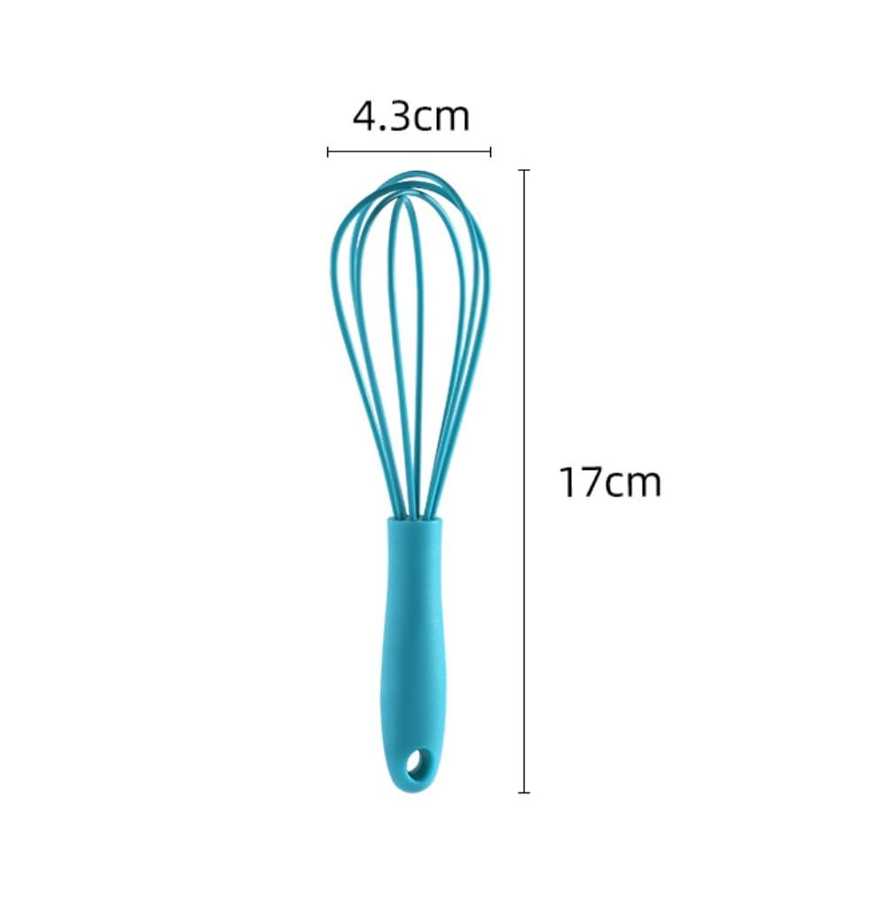 Schneebesen Rührbesen Multifunktionale Rotierende Manuelle Schneebesen Silikon Creme Mixer Backwerkzeuge Küchenutensilien Handschneebesen(Blue)