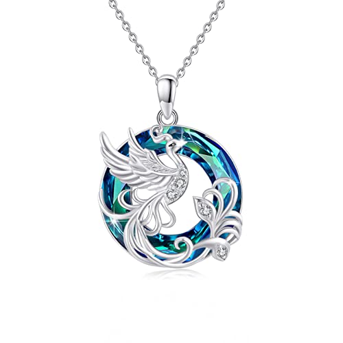 Abigy Collar De Fénix Para Mujer, Colgante De Fénix Con Cristales Circulares Austriacos, Plata De Ley 925, Joyería De Nirvana Phoenix, Regalos Para Graduación Y Cumpleaños, Plata Esterlina, Circón Abigy Collar De Fénix Para Mujer, Colgante De Fénix Con Cristales Circulares Austriacos, Plata De Ley 925, Joyería De Nirvana Phoenix, Regalos Para Graduación Y Cumpleaños, Plata Esterlina, Circón