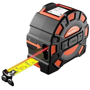 MILESEEY 2-in-1 Laser Measuring Tape, 16Ft Tape Measure & 131Ft Rechargeable Laser Measurement Tool with Backlit Display, Auto-Lock Tape with Magnetic Hook, M/Ft/in/Ft+in, 20 Groups Historical Memory