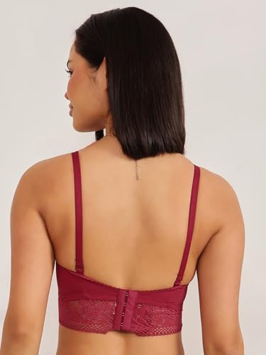 Image of Clovia Women Padded Lace Bra- Full Coverage, Wirefree, Multiway