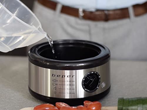 BEPER-BC261-Vaporera-multicocina-5-litros-500-W-PPAcero-Inoxidable-Blanco