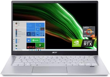 Acer Swift X SFX14-41G-R1S6 Creator Laptop | 14" Full HD 100% sRGB | AMD Ryzen 7 5800U | NVIDIA RTX 3050Ti GPU | 16GB LPDDR4X | 512GB SSD | Wi-Fi 6 | Backlit KB | Amazon Alexa | Windows 10 Home