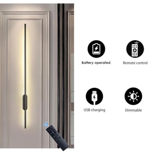 Aplique LED largo de pasillo y dormitorio con iluminación regulable minimalista 4