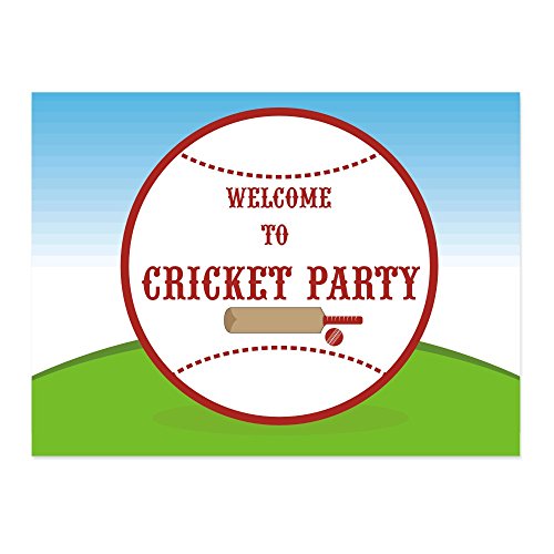 Image of Pretty UR Party Cricket Party decorations Kit - 80 pcs includes Bunting, balloons, thank you, centerpiece, danglers, Party Supplies, Birthday Decor, Birthday Banner for boys