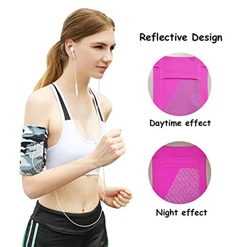 Ailzos Sports Running Armband For Iphone X/8/7/7 Plus/6/6S,Samsung Galaxy S9/S8/S7/S6 Smartphone Models Up To 6" Phone Armband With Keys Pocket For Running,Walking Fitness Gym Workouts, Multicolor,L #TOP4