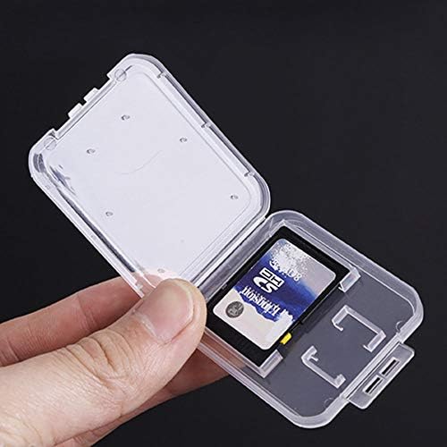 King of Flash Memory Card Cases Storage Box for SD, SDHC, SDXC, Micro SD, MicroSDHC, MicroSDXC, TF Cards Transparent Plastic Storage Case Holder Covers Pack of 20