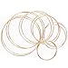 Outuxed 12pcs Gold Dream Catcher Metal Rings Supplies, Metal Hoops Macrame Creations Ring for Crafts, 6 Size(4inch, 5inch, 5.5inch, 6.5inch, 7inch, 7.5inch)