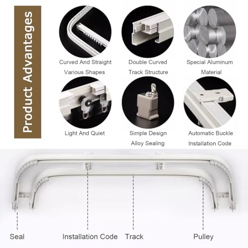 Riel de tren flexible doblable doble curvo y recto de 480 cm ajustable 7