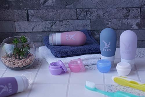 Travel Bottles for Toiletries with Travel Containers, Clear Zipper Bag and Folding Toothbrushes for Travel Toiletries, Shampoo, and Shower Gel | Ideal as a Gift Set | 11 Pcs