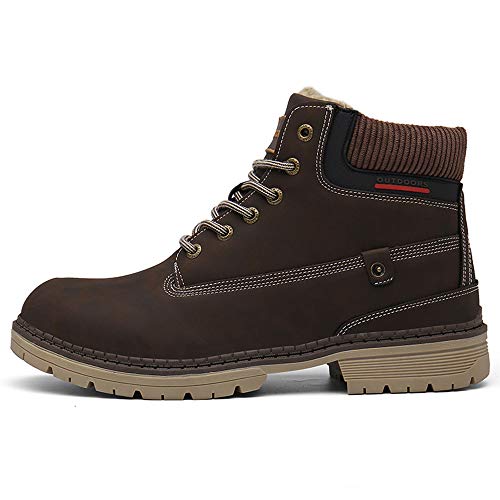 Image of TSIODFO Fashion Men Boots Winter Waterproof Outdoor Hiking Shoes Leather