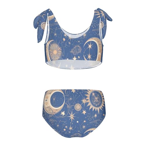 Mandala Moon Sun Zodiac Girls' 2 Piecing Kids Bikini Set Beach Swimsuits Swimwear Adjustable Shoulder Strap2