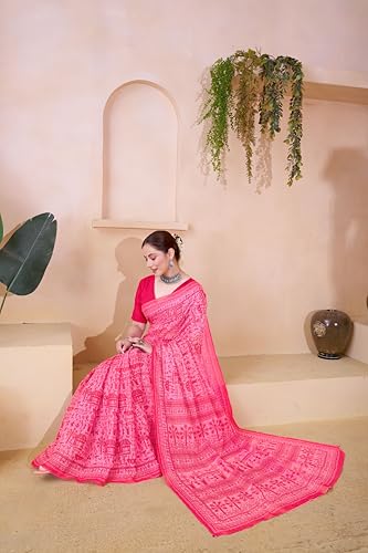 Image of TAMAIRA FASHION Off White Mulmul Pure Cotton Saree For Woman Warli Printed|Office Wear Daily Wear Sarees For Women Without Blouse Piece (Available in 21 Colours)