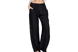 Women's Cotton Linen Drawstring Pants