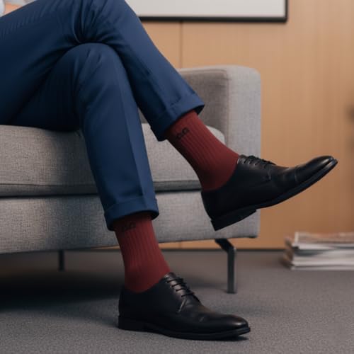 Image of The Sock Street Bamboo Crew Socks for Men Combo | Full Calf Length Premium Bamboo | Odour-Free, Breathable & Durable | Cushioned Base & Anti-bacterial | 3X Softer than Cotton Socks | Pack of 3