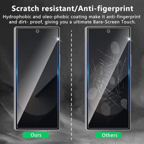 Image of Uyiton Privacy Tempered Glass Screen Protector for Samsung Galaxy Z Fold 7 (Front Display) - Pack of 2 | Anti-Spy HD Glass | 9H Hardness | Scratch Resistant | Bubble-Free | Case Friendly | Easy Install