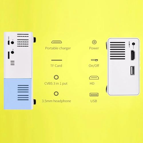 Mini proyector Full HD 1080P portátil, proyector de cine en casa para niños, compatible con ordenadores portátiles, PC, cajas de TV, llaves - imagen 7