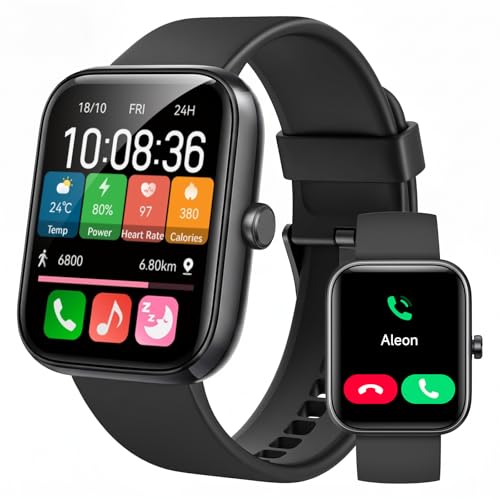 Image of Smart Watch for Women Men with Bluetooth Call, Alexa Built-in Smartwatch, 1.83 inchDIY Dial Fitness Watch with Sleep Heart Rate Monitor, 110+ Sport Modes, IP68 Waterproof Watch Compatible with Android iOS