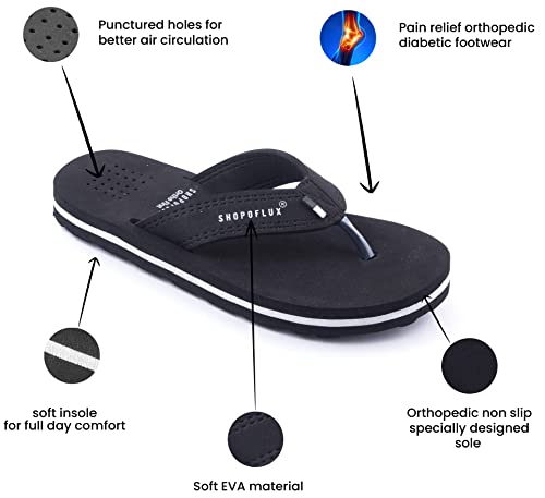 Image of SHOPOFLUX Ortho First Slippers for Men | Orthopaedic Doctor Chappal Flip-Flop Footwear for Boys Heel Pain Daily Use and House Slipper
