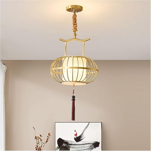 Lustre E27 style or à suspension pour éclairage de maison