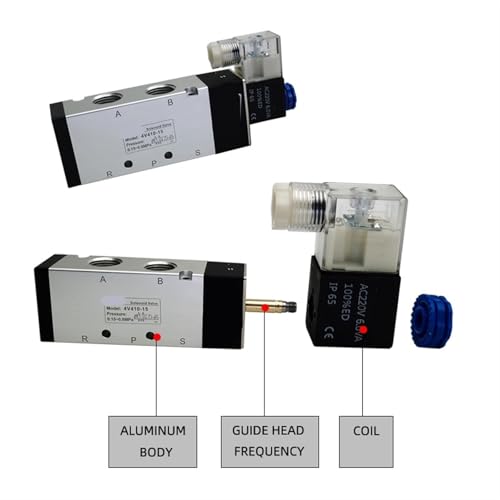 Électrovanne 4V410-15 5/2 DC24V pour commande air-gaz unitaire
