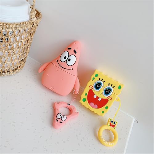 2-Pack-Mulafnxal-for-Airpod-1st2nd-Generation-Case-Cute-Girls-Women-3D-Cartoon-Silicone-for-Air-Pods-Funny-Fun-Cover-Kawaii-Cool-Adorable-Unique-Fashion-Design-Cases-for-Airpods-12-Gen-Fen-Yellow