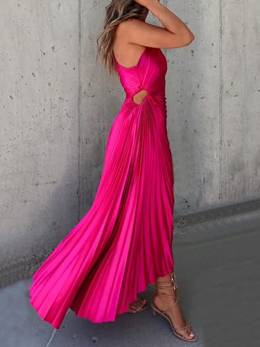 Women's Sexy One Shoulder Lrregular Dress Split Cocktail Party Maxi Dresses4