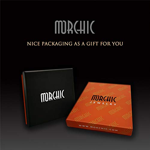 Morchic Aquamarine Quartz Crystal Gem Semi Precious Stretch Bracelet For Women Men Unisex, Real Natural Blue Gemstone 8Mm Beads, Classic Simple Design Cuff Birthday Gift Birthstone 7.5 Inch #TOP6